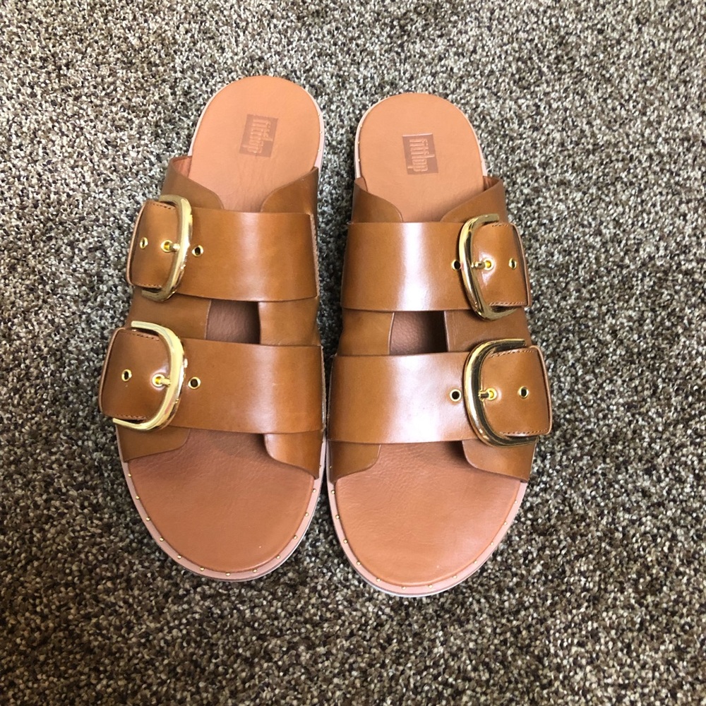 WORN ONCE FitFlop Brown Leather Sandals